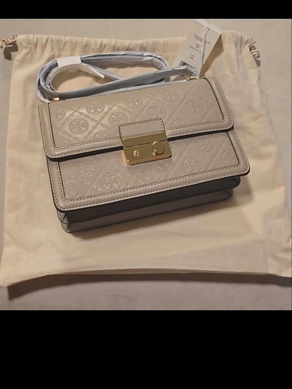 NWT Tory Burch T Monogram leather shoulder bag with dust bag - Picture 8 of 10